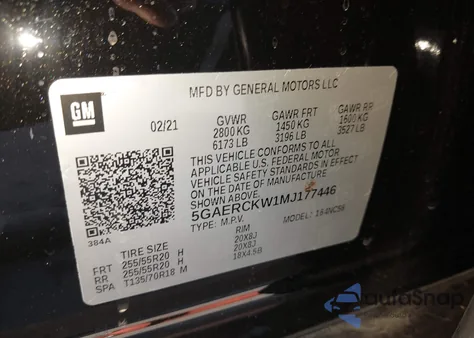 2021 Buick Enclave Fwd Premium z USA, uszkodzony, nr VIN 5GAERCKW1MJ177446